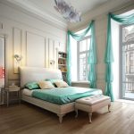 Decorazione della finestra con tende manica egiziana
