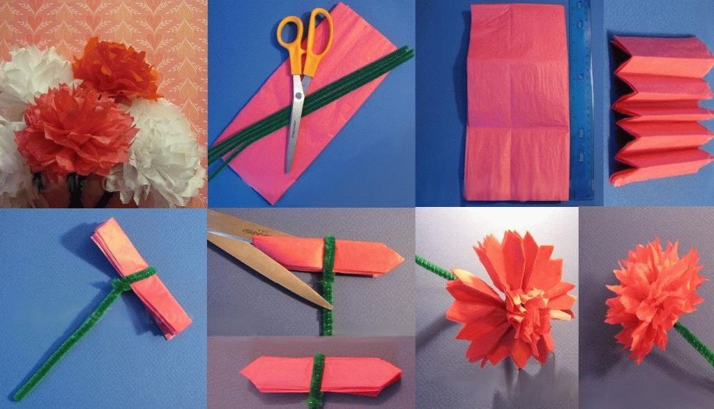 idee per decorazioni con garofani su tovaglioli