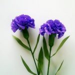Decorazione fai da te con garofani su tovaglioli