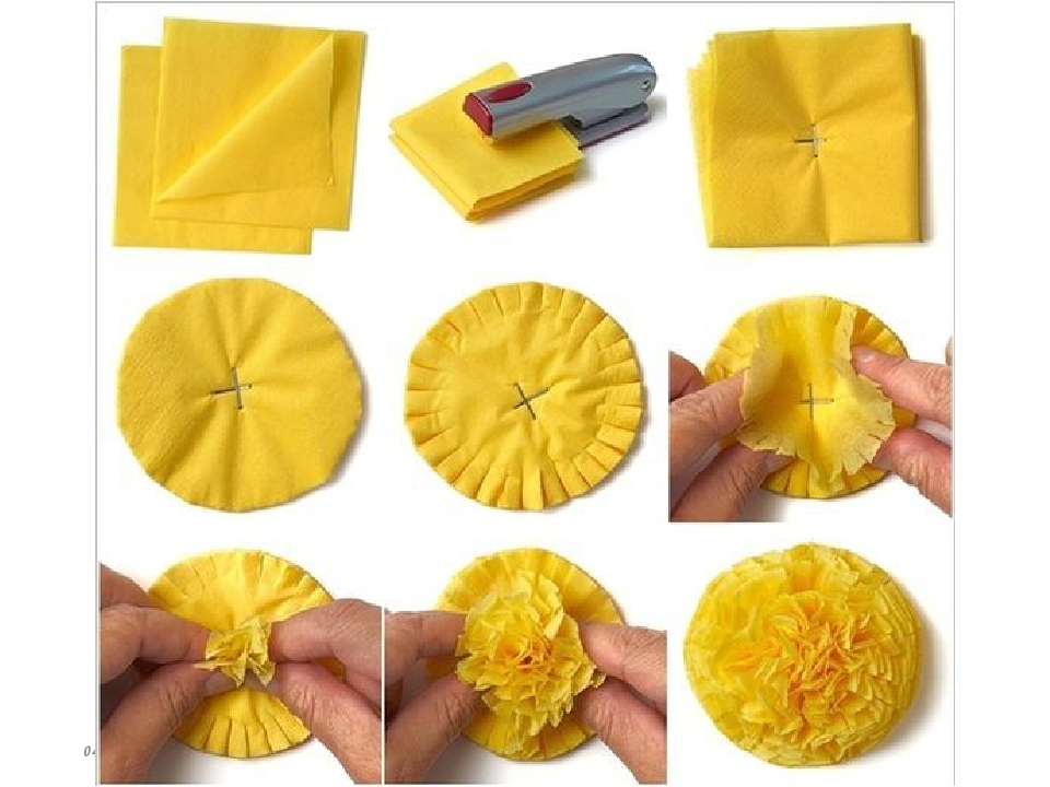 Idee per decorazioni fai da te con garofani su tovaglioli