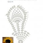 come realizzare all'uncinetto un tovagliolo a forma di girasole foto