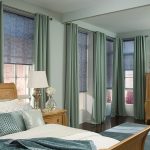 idee di design per tende corte sul davanzale della camera da letto
