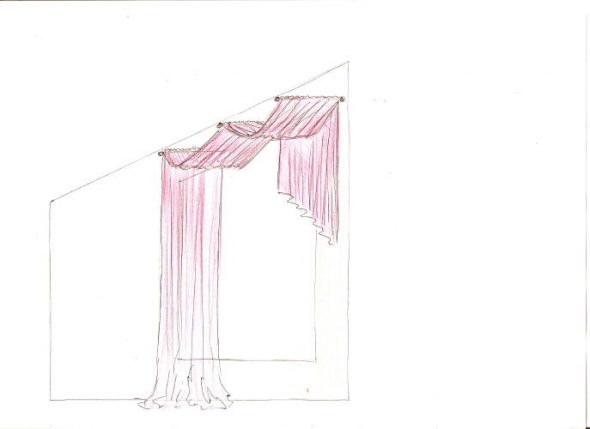 Decorazione delle finestre con tessuto