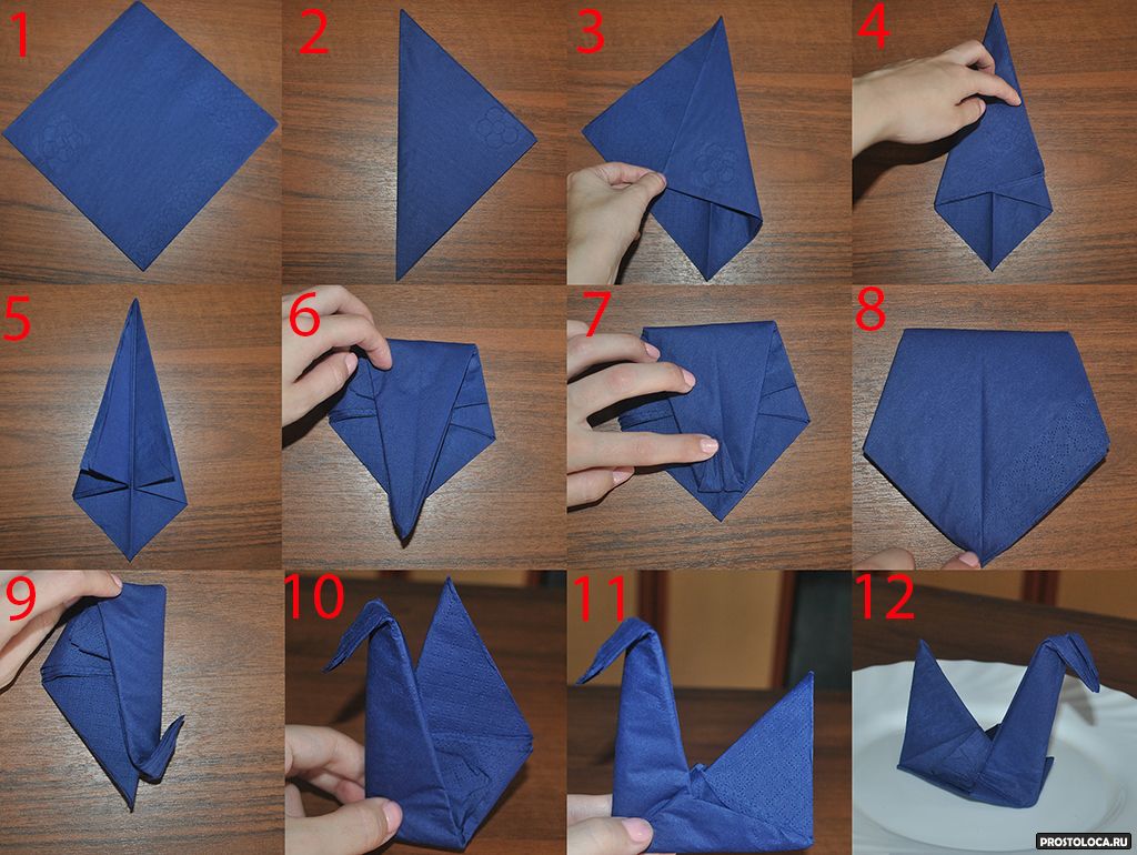 tovagliolo origami cigno