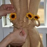 Tende a tappeto con motivo girasole
