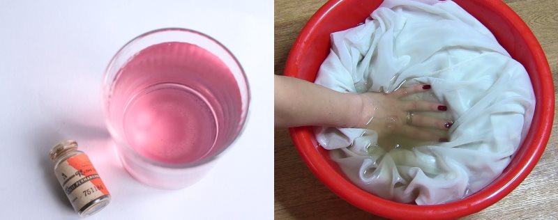 Albirea tulului cu permanganat de potasiu acasă