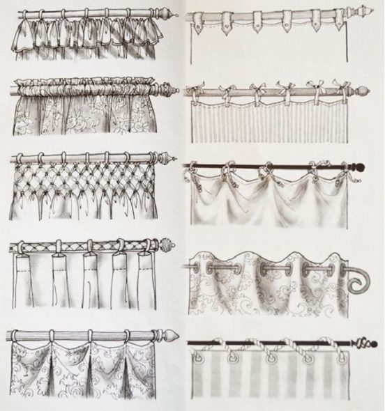 Varietà nel design delle tende