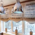 tende alla romana in tela di juta