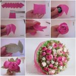 rose da tovaglioli di carta foto