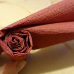 rose da tovaglioli di carta foto