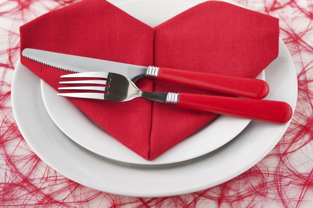 tovaglioli a forma di cuore