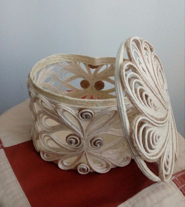 decorazione fotografica in scatola di iuta
