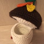 decorazione scatola all'uncinetto