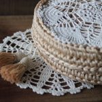 decorazione fotografica a scatola all'uncinetto