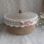 decorazione a scatola all'uncinetto