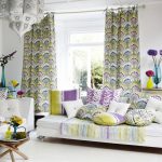 Tende luminose con stampa vegetale