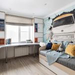 tende corte sul davanzale della finestra nelle idee per gli interni della camera da letto