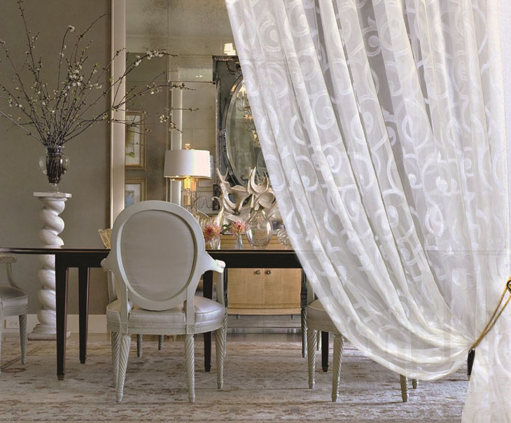 tende in voile decorative