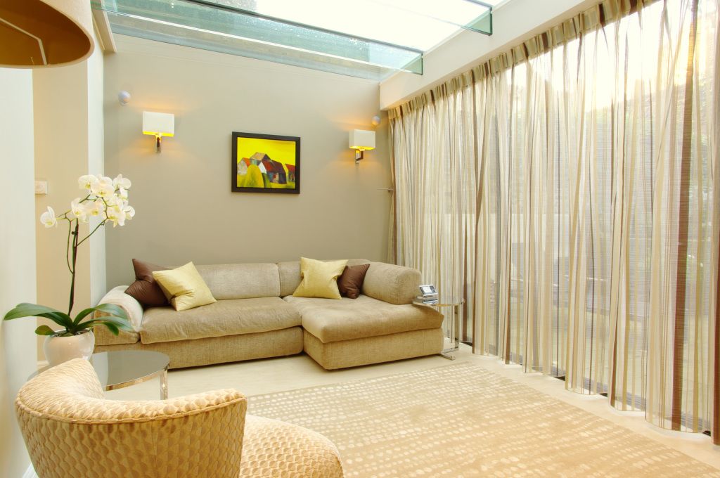 tende in voile design d'interni