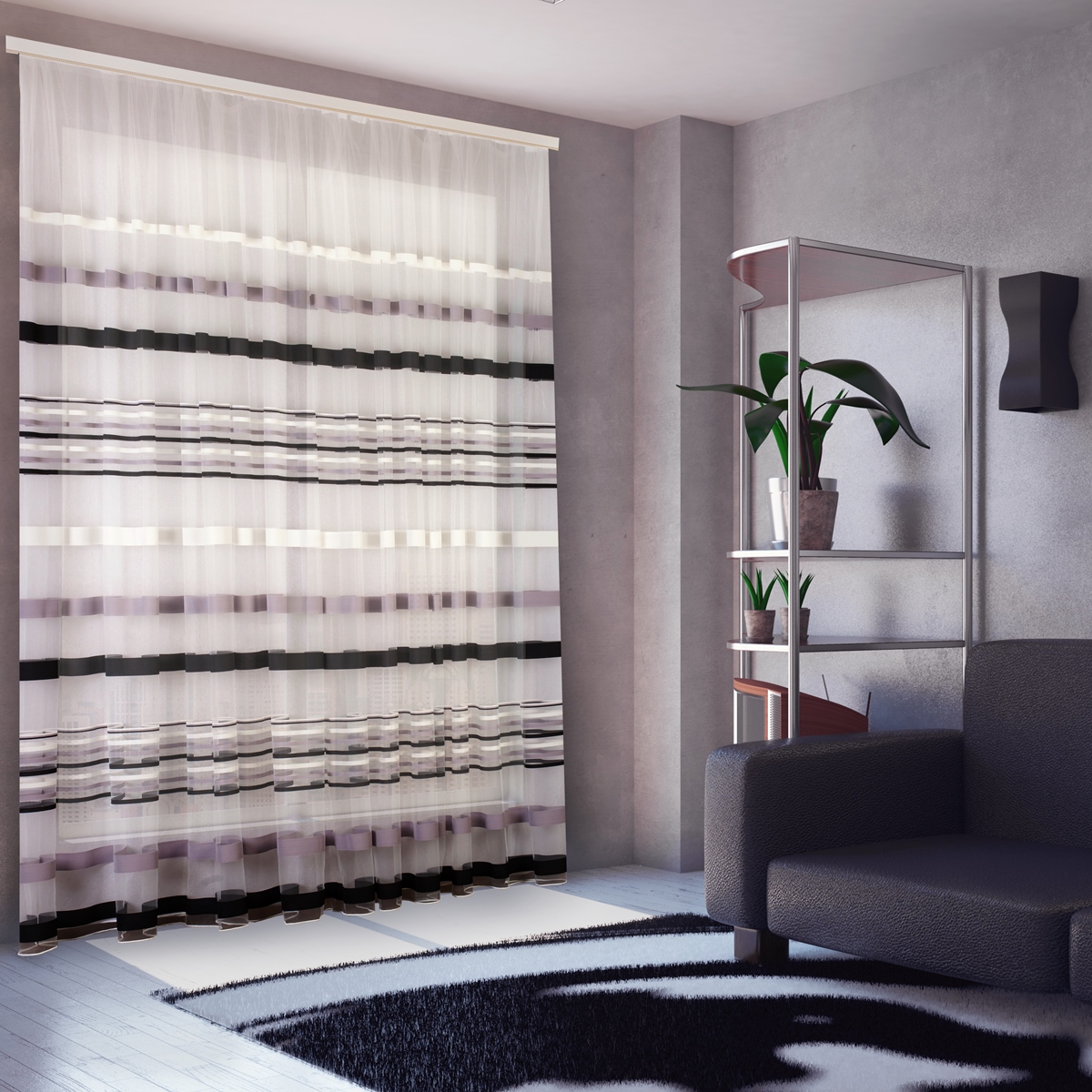 tende a righe in voile