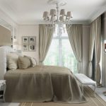 tende sulla cornice del soffitto per la camera da letto