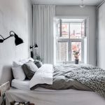 opzioni fotografiche per tende negli interni della camera da letto