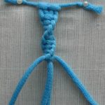 Foto dell'intreccio diagonale di una catena di corde sottili