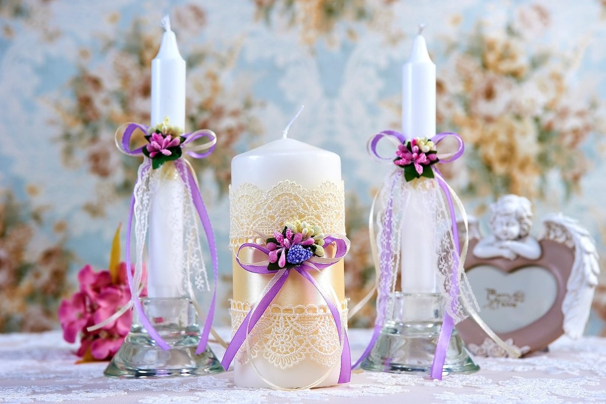 design di candele per matrimoni