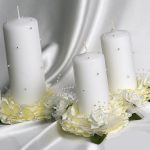 decorazioni fotografiche con candele per matrimonio