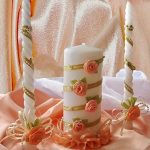 foto di design di candele per matrimonio