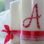 foto di design di candele per matrimonio