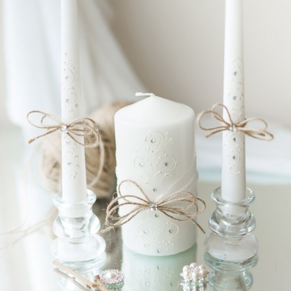 decorazione di candele per matrimoni