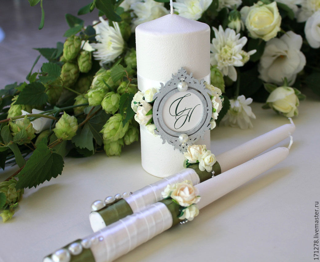 design fotografico di candele nuziali