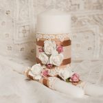 design fotografico di candele nuziali