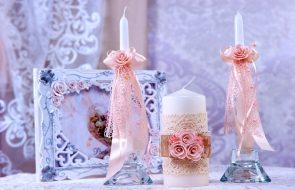 foto di idee per candele da matrimonio