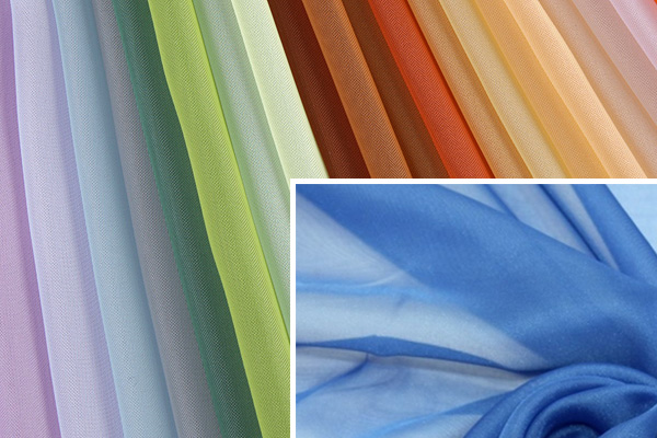 Intreccio di fibre in veli di colori diversi