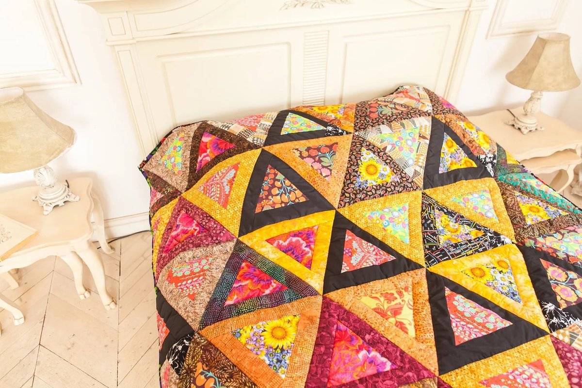 triangoli con motivo patchwork