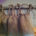 tende di juta con giarrettiere