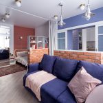 suddivisione in zone della stanza con tende design degli interni