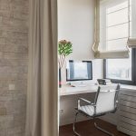 suddivisione in zone della stanza con tende design degli interni