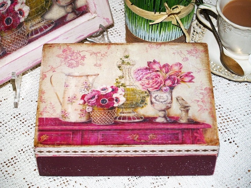 opzioni di idee per scatole da decoupage