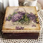 design fotografico scatola decoupage