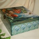 decorazione della scatola del decoupage
