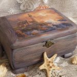foto di decorazione della scatola decoupage