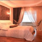 tende per camera da letto con design a balcone