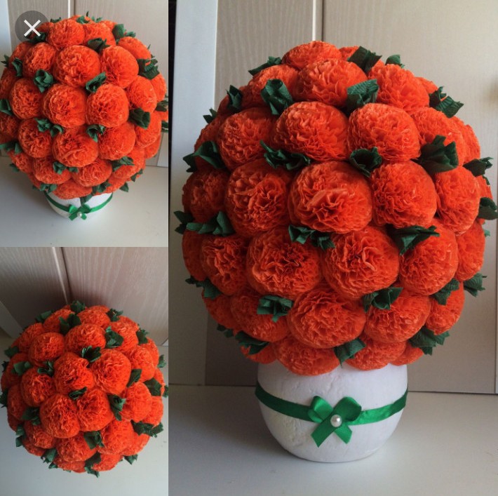 fiori di tovagliolo in vaso
