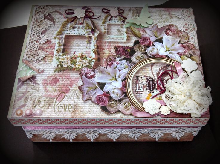 decorazioni in scatola shabby