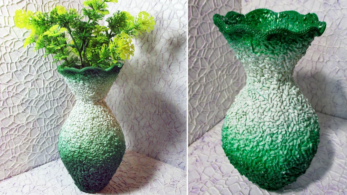 decorazione di vaso da bottiglie