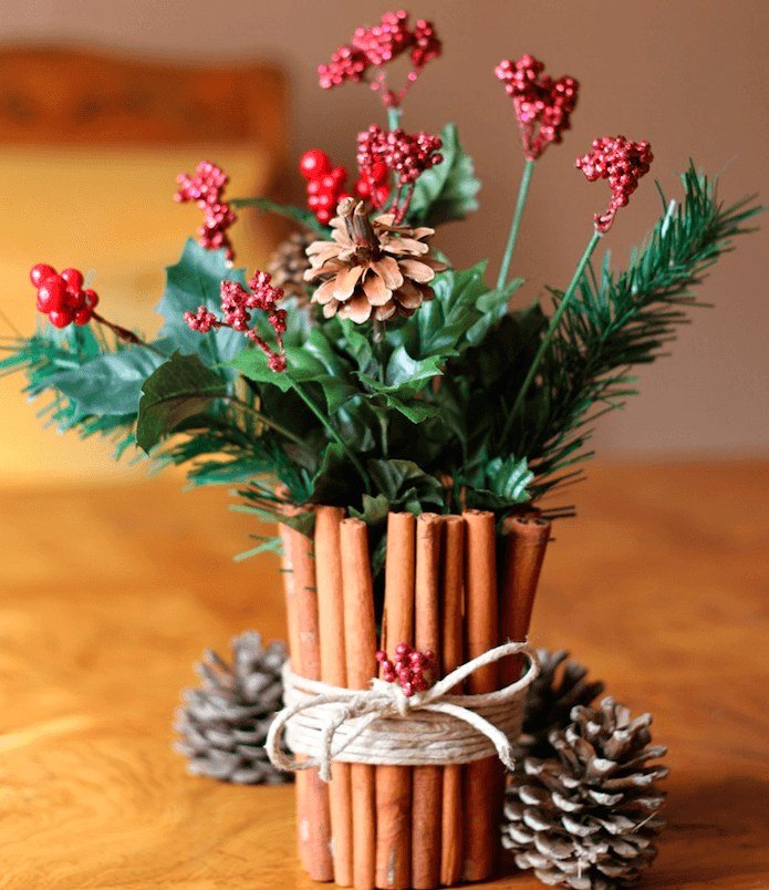 decorare un vaso con la cannella