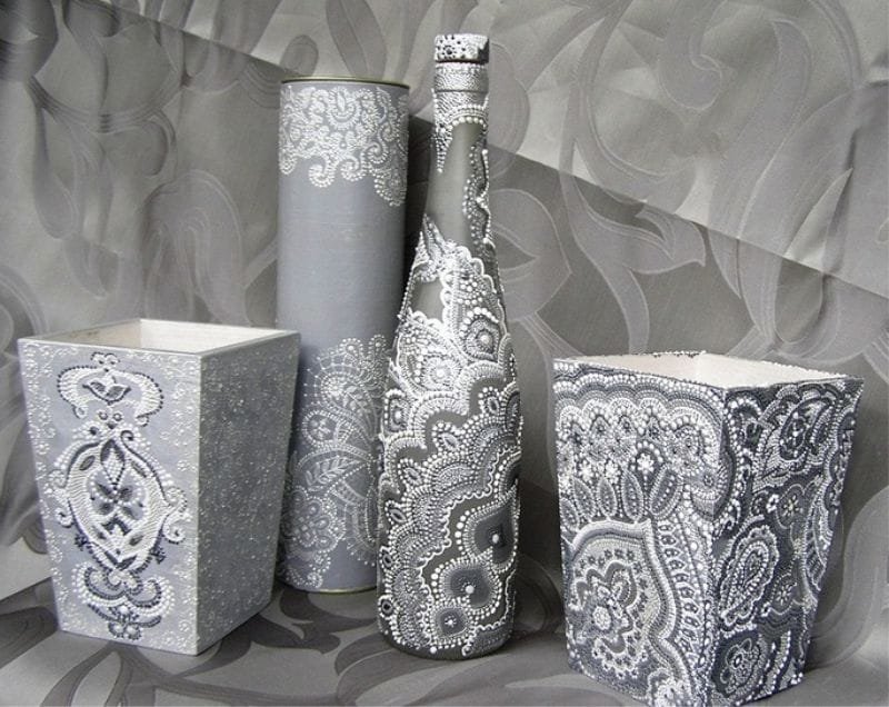 decorazione vaso piqué foto